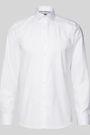 Olymp Koszula biznesowa o kroju slim fit z tkaniny big twill