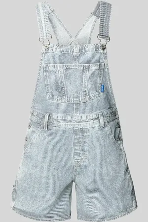 Hugo Blue Szorty ogrodniczki o kroju regular fit z detalem z logo model ‘Gaisha’