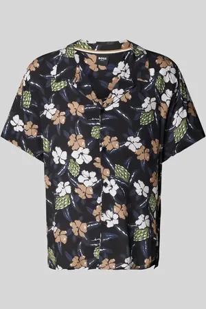 HUGO BOSS Koszula casualowa o kroju relaxed fit z kołnierzykiem typu resort
