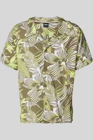 HUGO BOSS Koszula casualowa o kroju relaxed fit z kołnierzykiem typu resort