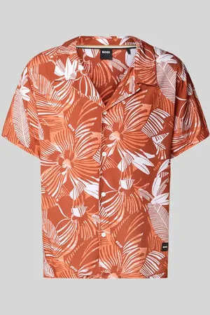HUGO BOSS Koszula casualowa o kroju relaxed fit z kołnierzykiem typu resort