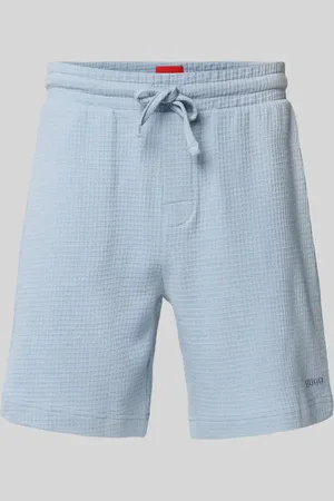 HUGO BOSS Szorty z dzianiny dresowej o kroju regular fit z fakturowanym wzorem model ‘Austin’