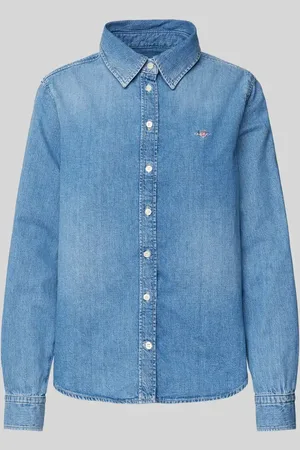 GANT Bluzka koszulowa o kroju regular fit z wyhaftowanym logo
