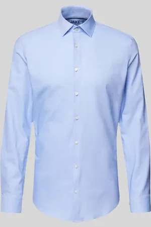 Jake*s Koszula biznesowa o kroju slim fit z kołnierzykiem typu kent