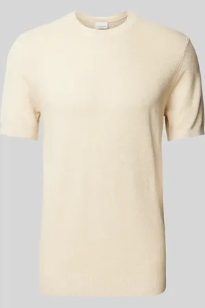 Profuomo T-shirt z imitacji dzianiny