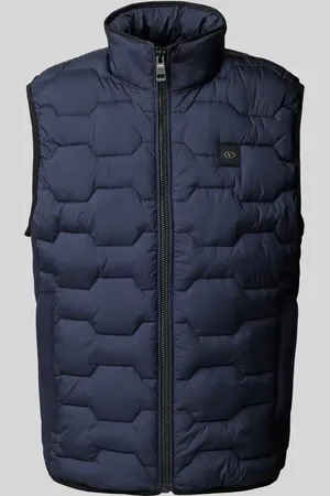 TOM TAILOR Kamizelka pikowana o kroju regular fit ze stójką