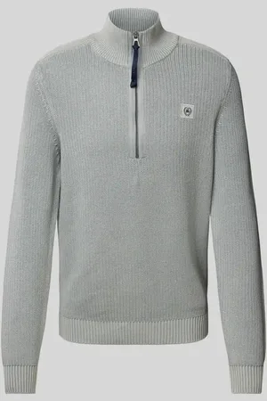 Lerros Sweter z dzianiny z naszywką z logo