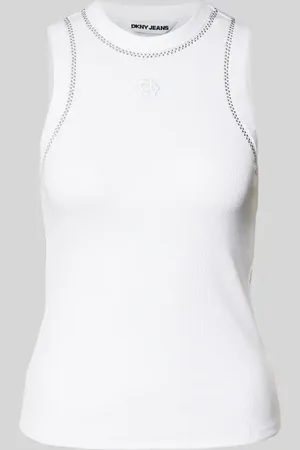 DKNY Top z obszyciem kamieniami stras