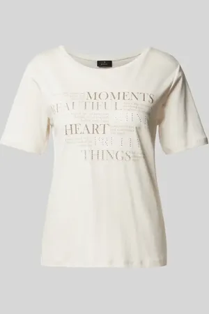 monari T-shirt z nadrukiem ze sloganem