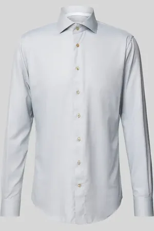 Profuomo Koszula biznesowa o kroju slim fit z kołnierzykiem typu kent model ‘Cutaway’