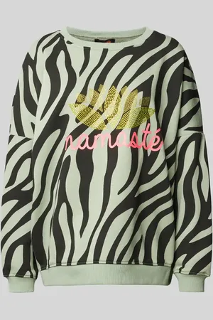 miss goodlife Bluza oversized z okrągłym dekoltem