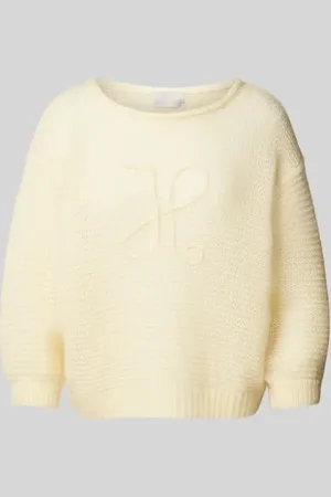 Hemisphere Sweter z dzianiny z wyhaftowanym logo