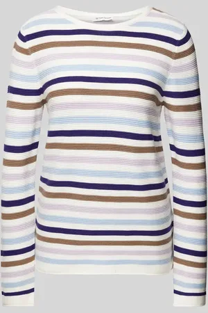 TOM TAILOR Sweter z dzianiny o kroju regular fit z czystej bawełny ze zrolowanymi wykończeniami