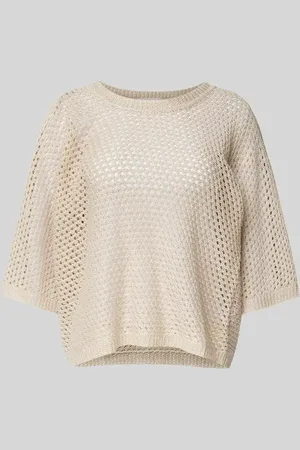 Hemisphere Sweter z dzianiny z ażurowym wzorem