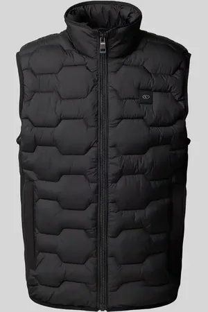 TOM TAILOR Kamizelka pikowana o kroju regular fit ze stójką