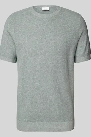Profuomo T-shirt z prążkowanymi wykończeniami