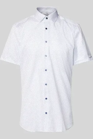 Olymp Koszula biznesowa o kroju slim fit ze wzorem na całej powierzchni