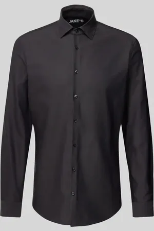 Jake*s Koszula biznesowa o kroju slim fit z kołnierzykiem typu kent