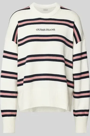 Guess Sweter z dzianiny o kroju oversized z wyhaftowanym logo