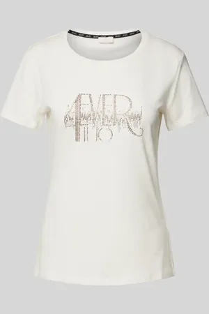 Liu Jo T-shirt z obszyciem z kamieni stras