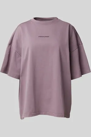 Pegador T-shirt o kroju oversized z nadrukiem z logo