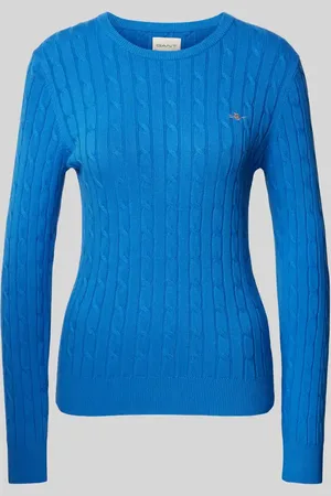 GANT Sweter z dzianiny z prążkowanymi wykończeniami
