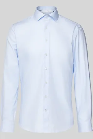 Profuomo Koszula biznesowa o kroju slim fit z kołnierzykiem typu kent model ‘Cutaway’