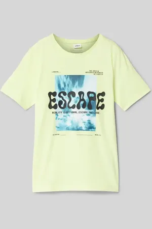 QS by s.Oliver T-shirt o kroju regular fit z nadrukiem z motywem