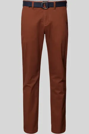 McNeal Chinosy o kroju slim fit z paskiem
