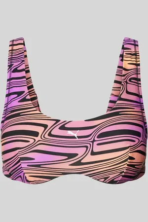 PUMA Top bikini z nadrukiem z logo
