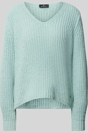 monari Sweter z dzianiny z prążkowanymi wykończeniami