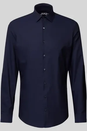 Jake*s Koszula biznesowa o kroju slim fit z kołnierzykiem typu kent