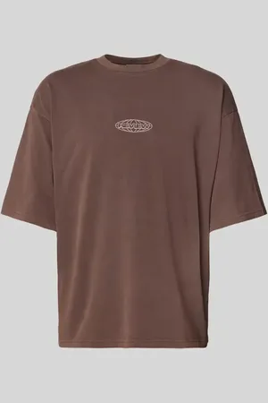 Review T-shirt o kroju oversized z wyhaftowanym logo