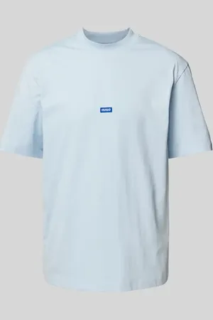 Hugo Blue T-shirt z detalem z logo