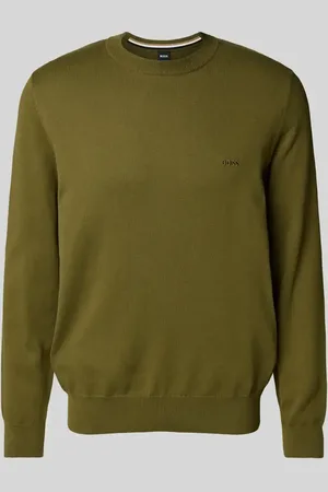HUGO BOSS Sweter z dzianiny z wyhaftowanym logo model ‘Pacas’