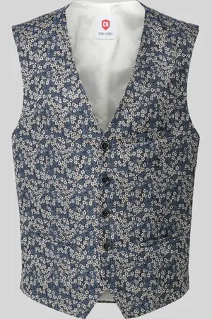 Club of Gents Kamizelka o kroju slim fit z lamowanymi kieszeniami