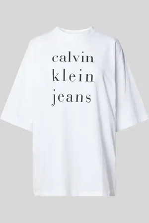 Calvin Klein T-shirt z nadrukiem z logo model ‘CKJ LOGO’