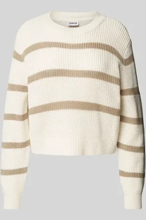 Noisy May Sweter z dzianiny z prążkowanymi wykończeniami