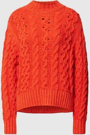 ESPRIT Sweter z dzianiny z wzorem warkocza