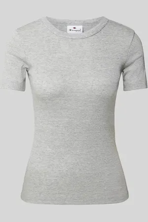 Champion T-shirt z prążkowanym okrągłym dekoltem
