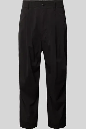 Drykorn Spodnie z zakładkami w pasie o kroju tapered fit z elastycznym pasem