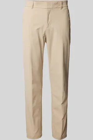 HUGO BOSS Spodnie o kroju tapered fit ze szlufkami na pasek model ‘Genius’
