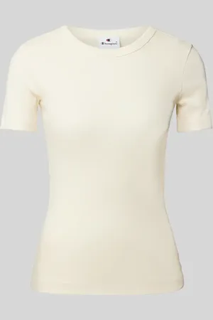 Champion T-shirt z prążkowanym okrągłym dekoltem