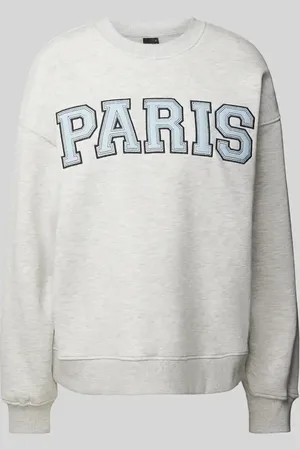Gina Tricot Bluza o kroju oversized z wyhaftowanym logo