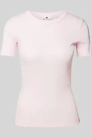 Champion T-shirt z prążkowanym okrągłym dekoltem