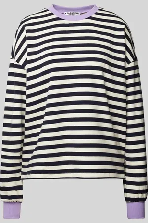 Colourful rebel Bluza o kroju oversized z prążkowanymi wykończeniami