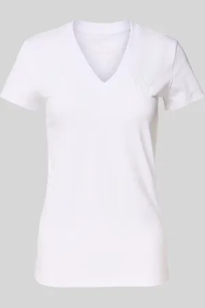Armani Exchange T-shirt z detalem z logo