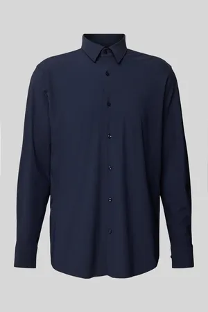 HUGO BOSS Koszula biznesowa o kroju regular fit z kołnierzykiem typu kent