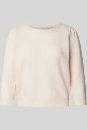 Hemisphere Sweter z dzianiny z prążkowanymi wykończeniami
