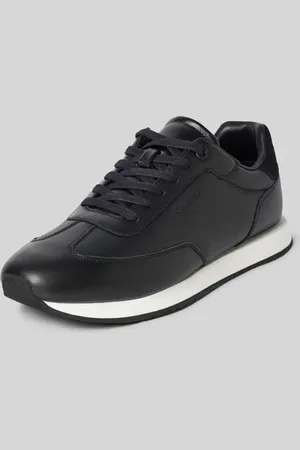 Calvin Klein Sneakersy skórzane z detalem z logo